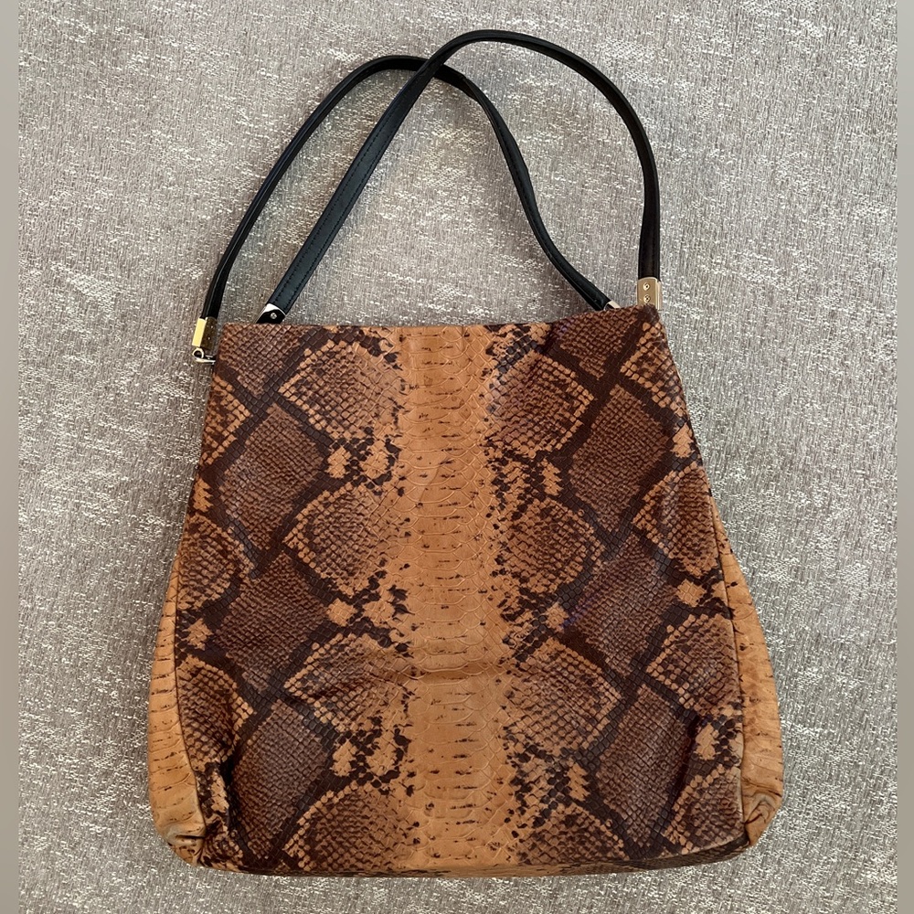 Coach Python leather bag